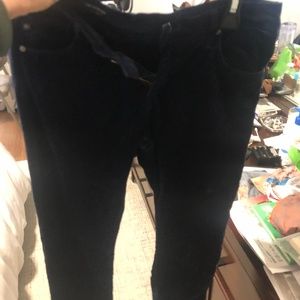 AG The Legging Super Skinny Velour Dark Blue Pants, 28